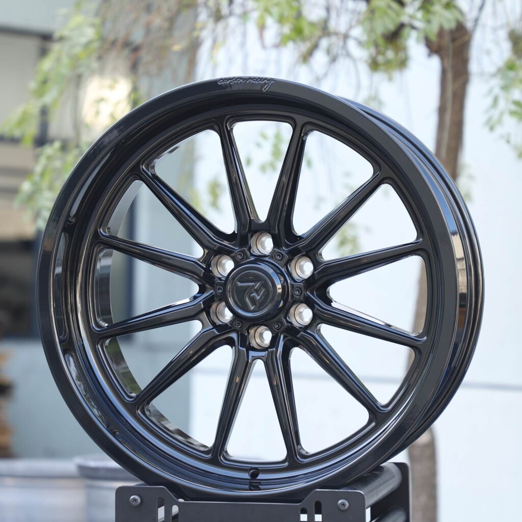 Toyota Tacoma wheels – Custom Finish H-Type Deep Lip, angled view