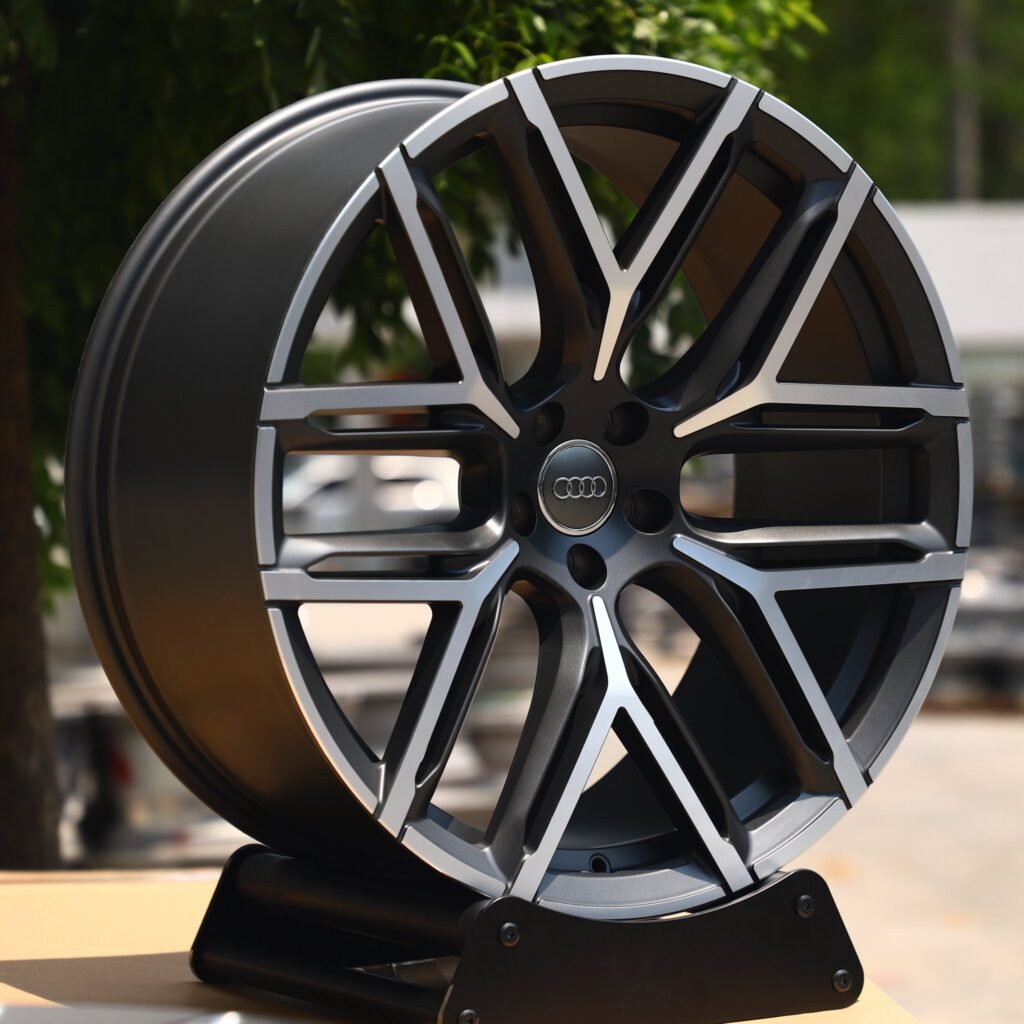 5x112 wheels – Custom Finish Machined Face, side view