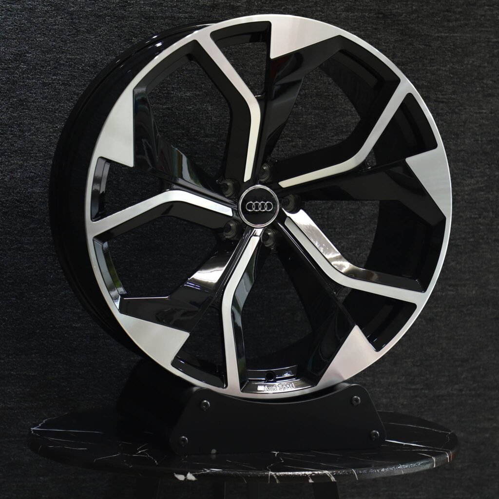 Audi A6 wheels – Custom Finish Machined Face, angled view