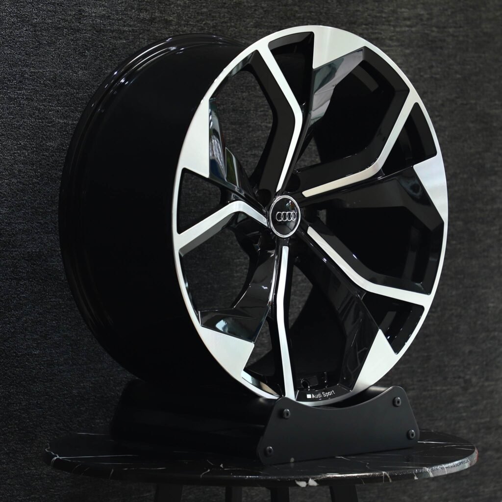 5x112 wheels – Custom Finish Machined Face, side view