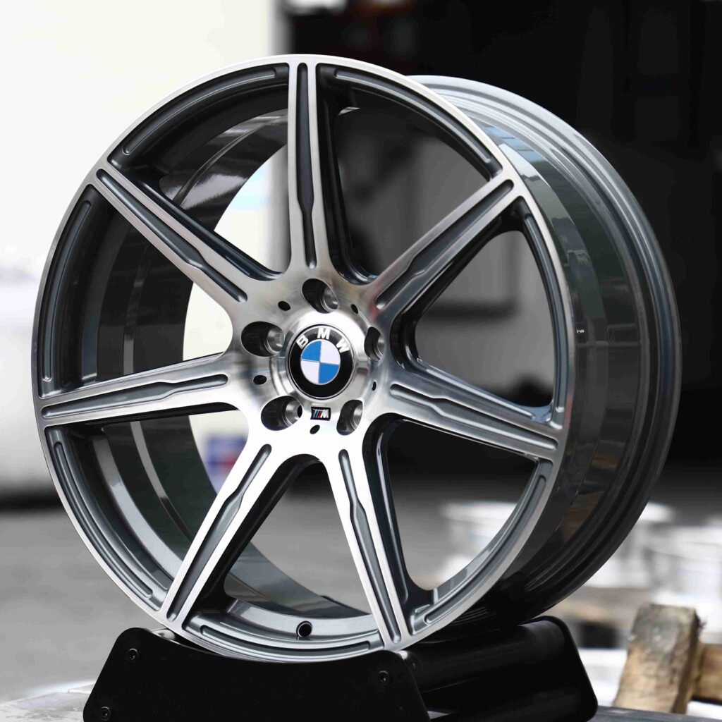 BMW M4 G82 wheels – Custom Finish Machined Face (BMW OEM-Style), angled view
