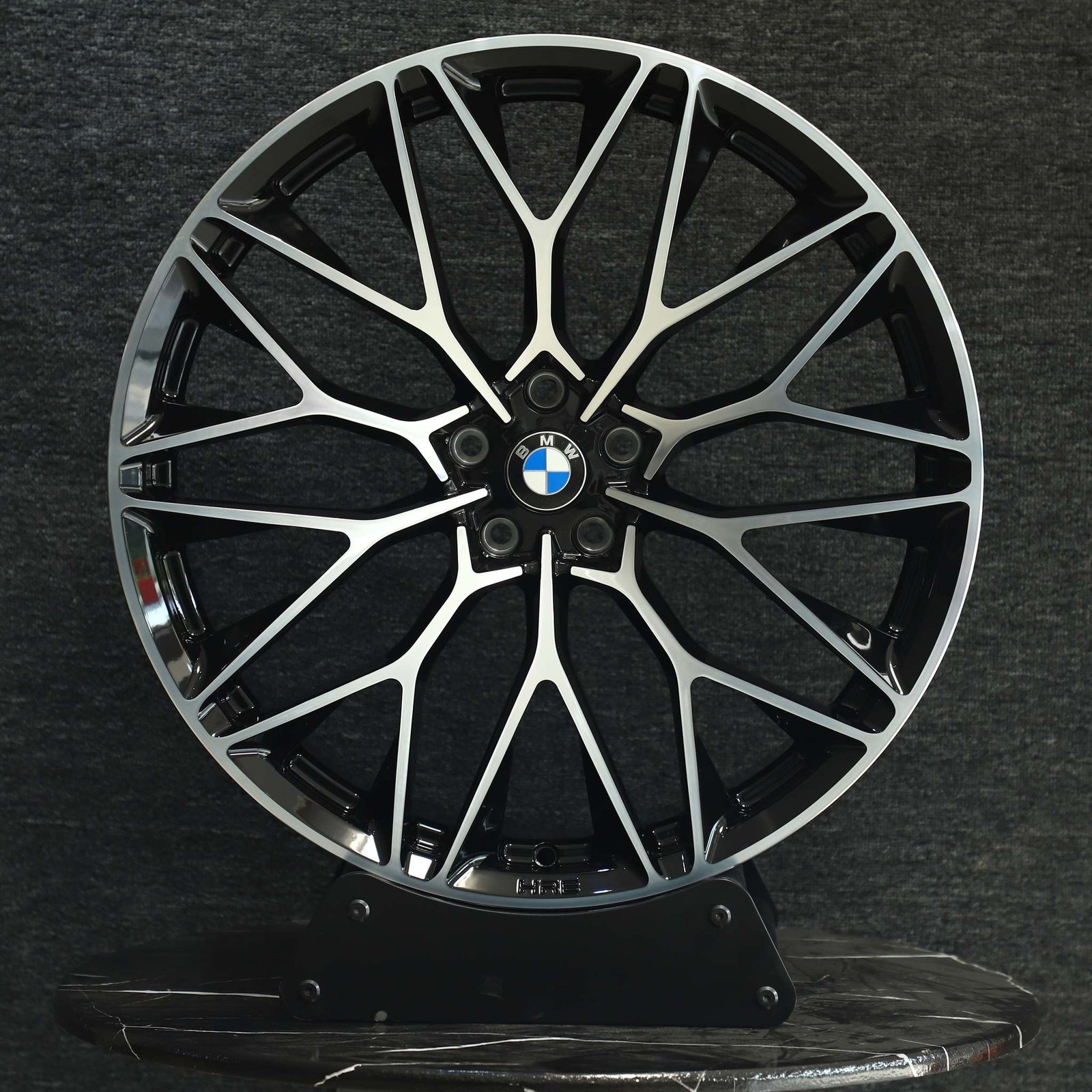 Tesla Model 3 wheels – Finish Machined Face (Vossen HF-2-Style), front view