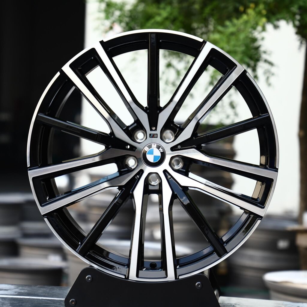 Tesla Model Y wheels – Custom Finish Machined Face, front view