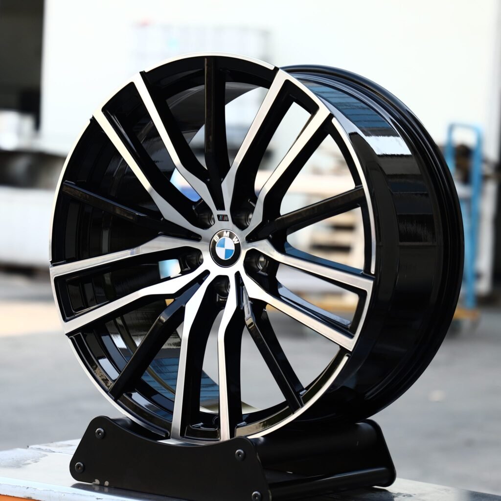 Ford Mustang wheels – Custom Finish Machined Face, angled view