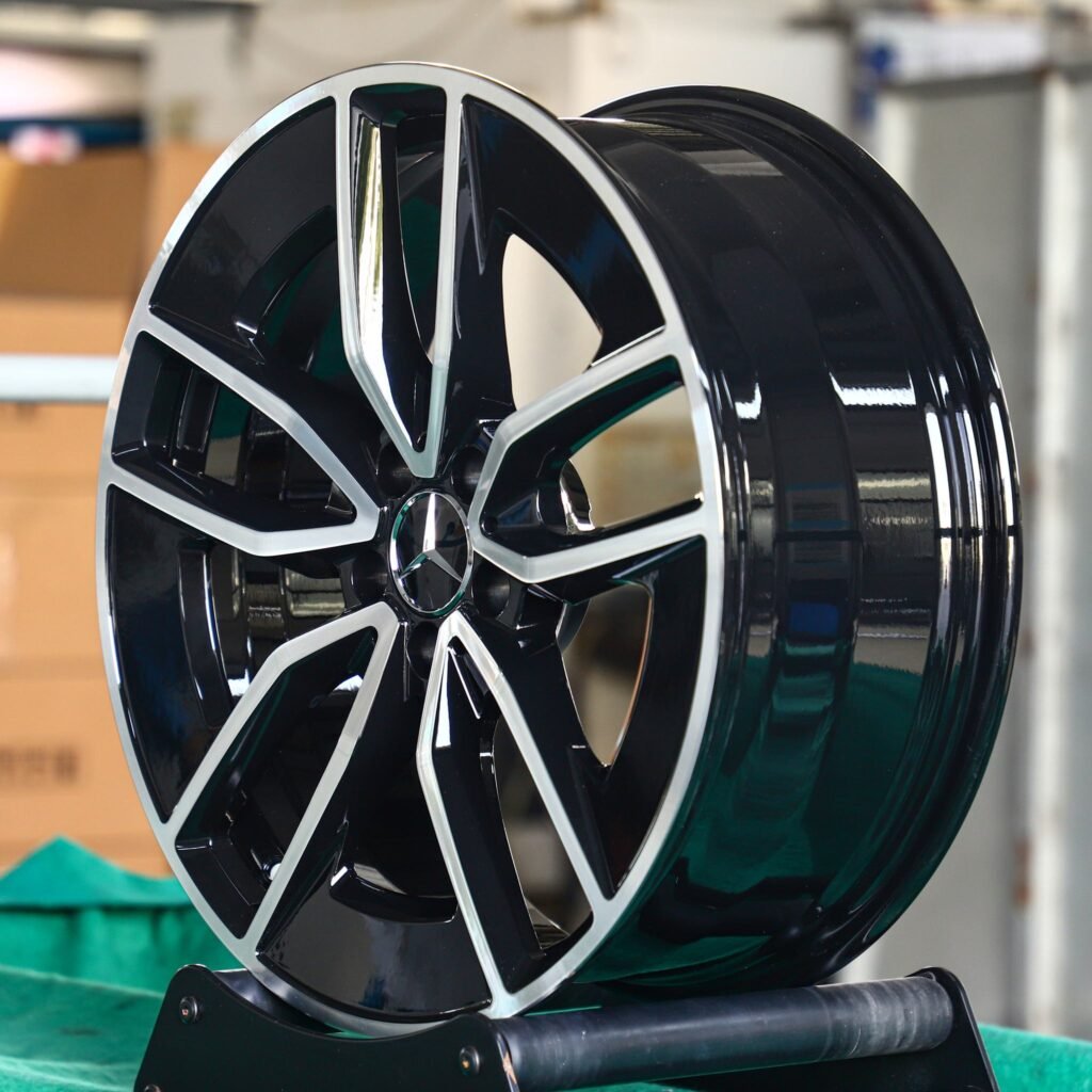 5x112 wheels – Custom Finish Machined Face, side view