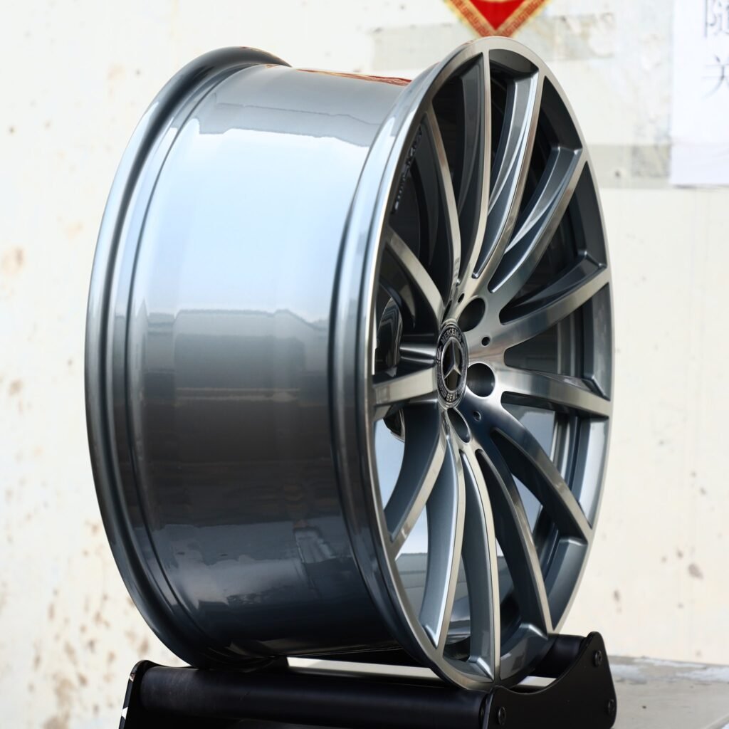 5x112 wheels – Custom Finish Machined Face (Mercedes-Benz OEM-Style), side view