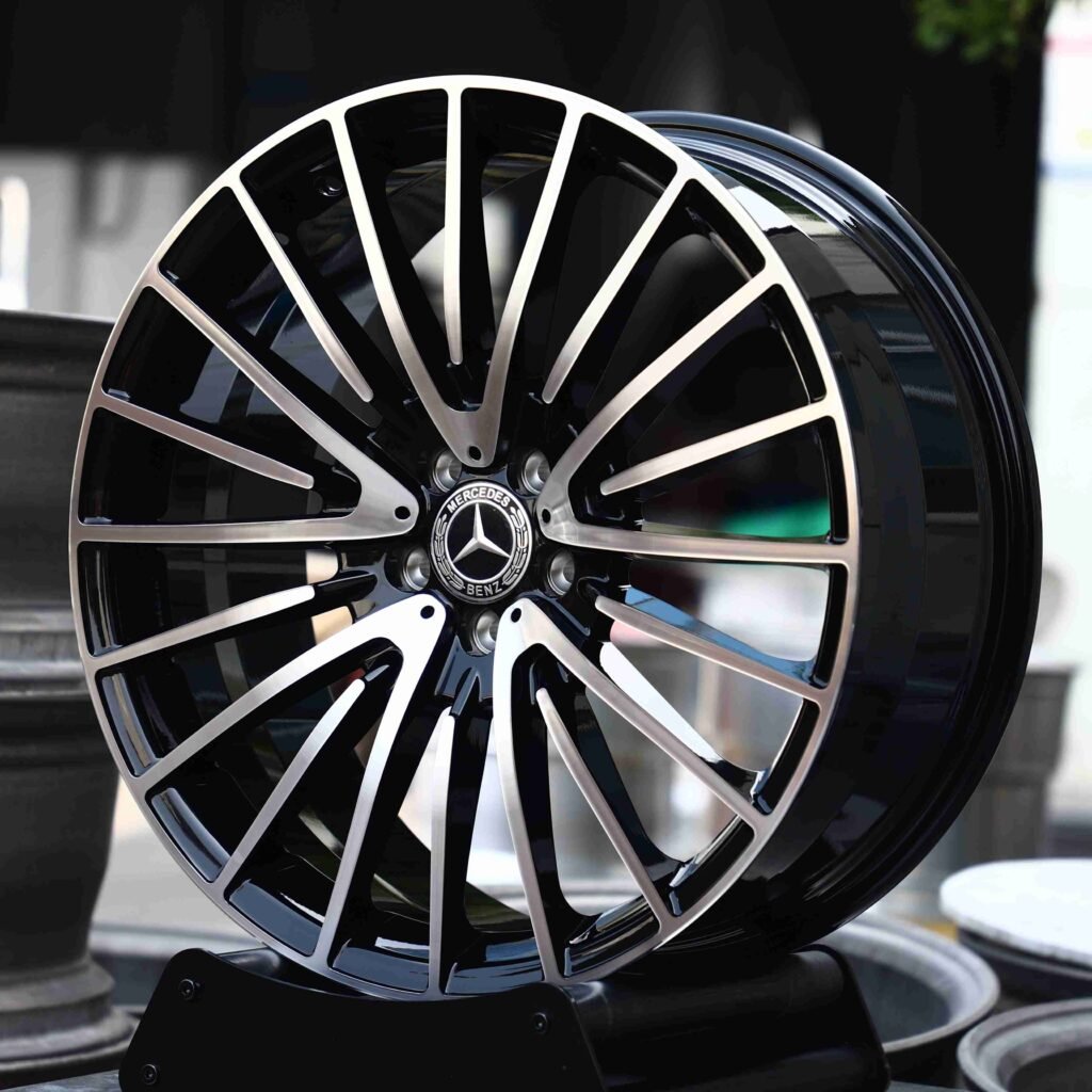 Mercedes-Benz C-Class W206 wheels – Custom Finish Machined Face (Mercedes-Benz OEM-Style), angled view