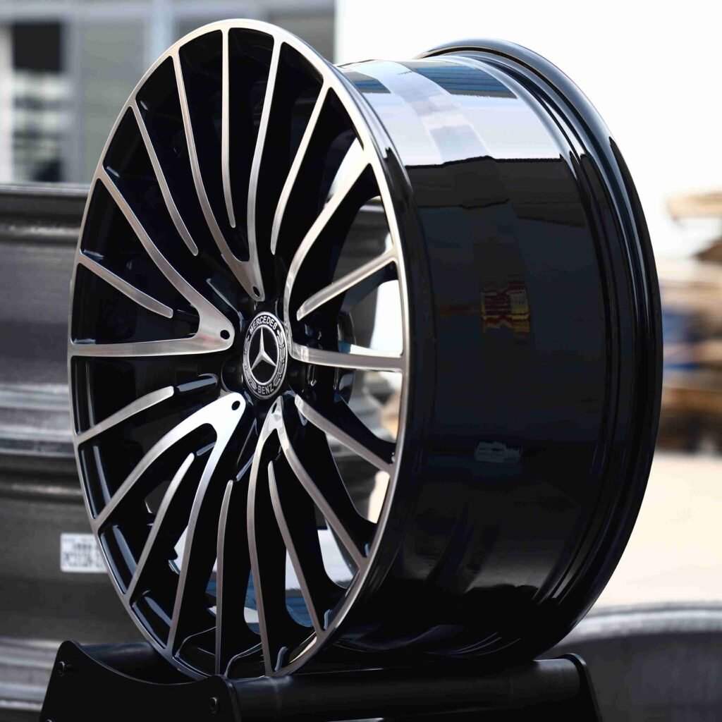 5x112 wheels – Custom Finish Machined Face (Mercedes-Benz OEM-Style), side view