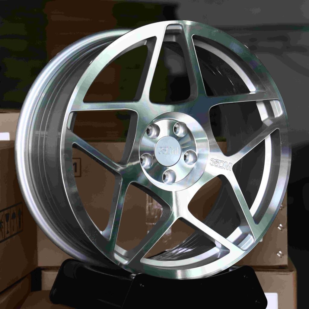 BMW M3 wheels – Custom Finish Machined Face (3SDM-Style), angled view