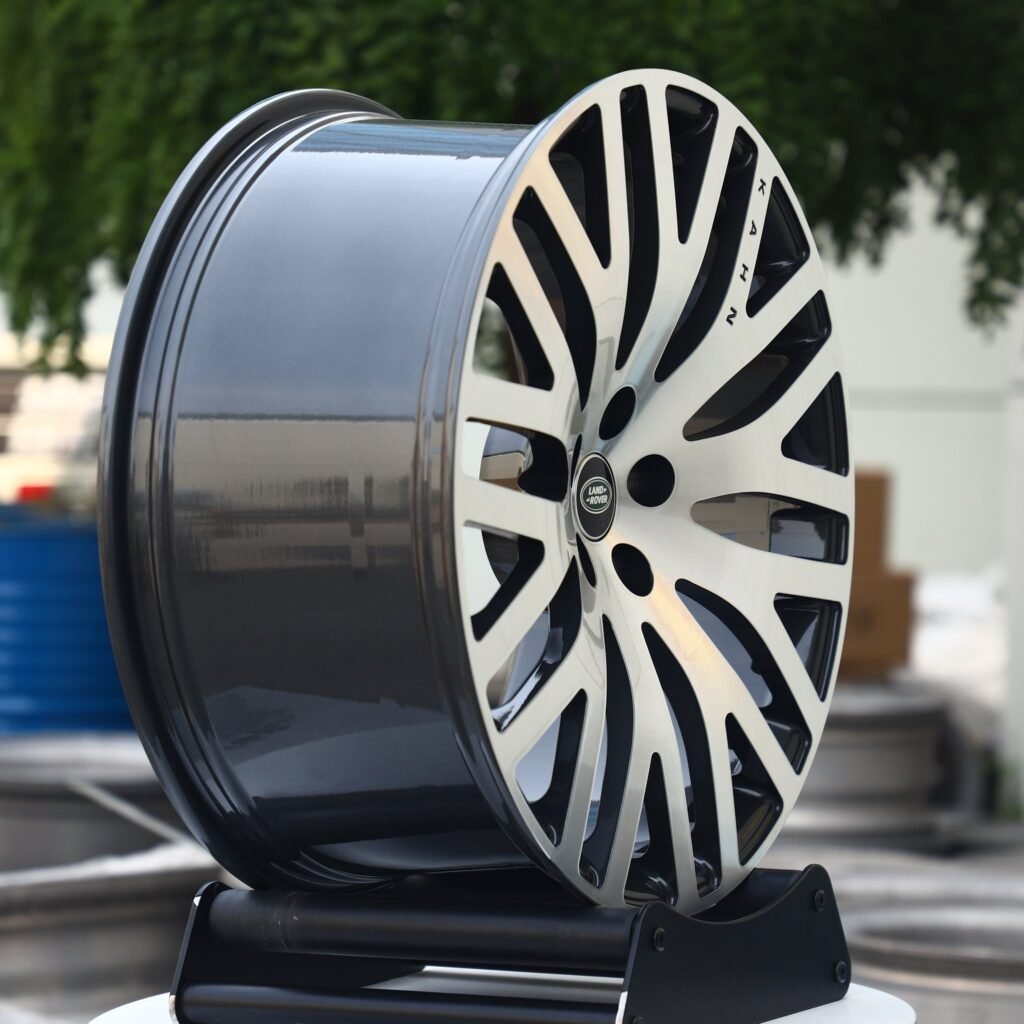 5x120 wheels – Custom Finish Machined Face (Land Rover OEM-Style), side view