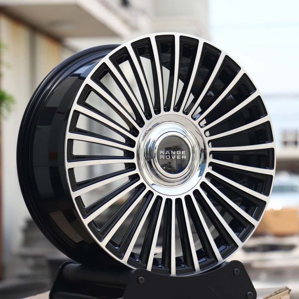 5x120 wheels – Custom Finish Machined Face (Land Rover OEM-Style), side view
