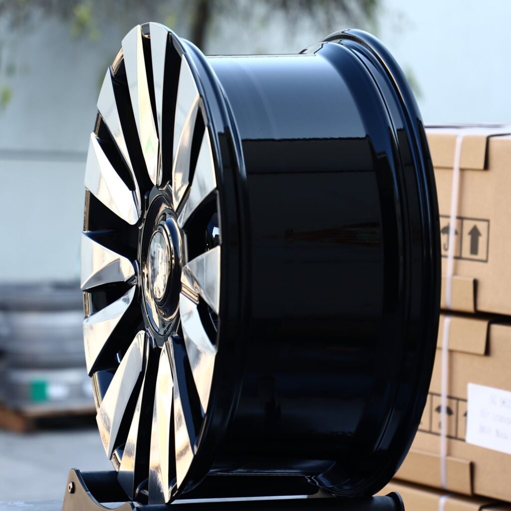 5x112 wheels – Custom Finish Machined Face, side view