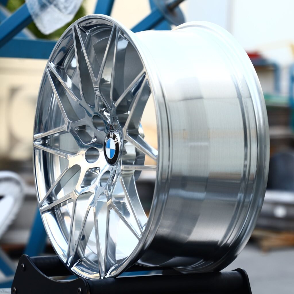 5x120 wheels – Custom Finish Mirror Polished, side view