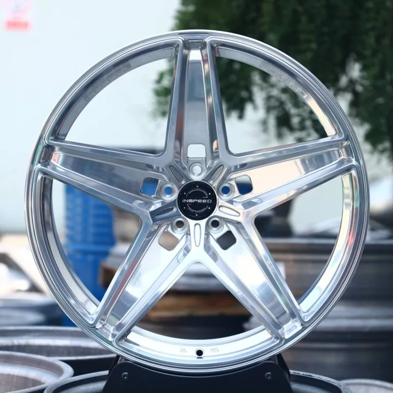 Honda Civic wheels – Custom Finish Mirror Polished, front view