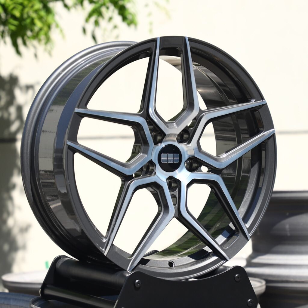 5x108 wheels – Custom Finish Petal Machined Face, side view