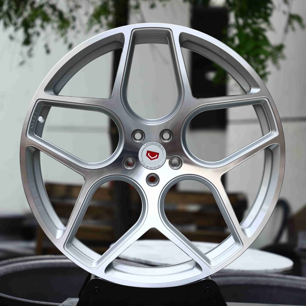 Porsche 911 wheels – Custom Finish Petal Machined Face (Vossen-Style), front view