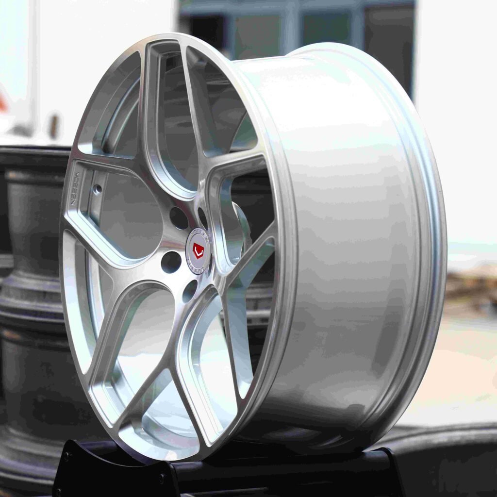 5x130 wheels – Custom Finish Petal Machined Face (Vossen-Style), side view
