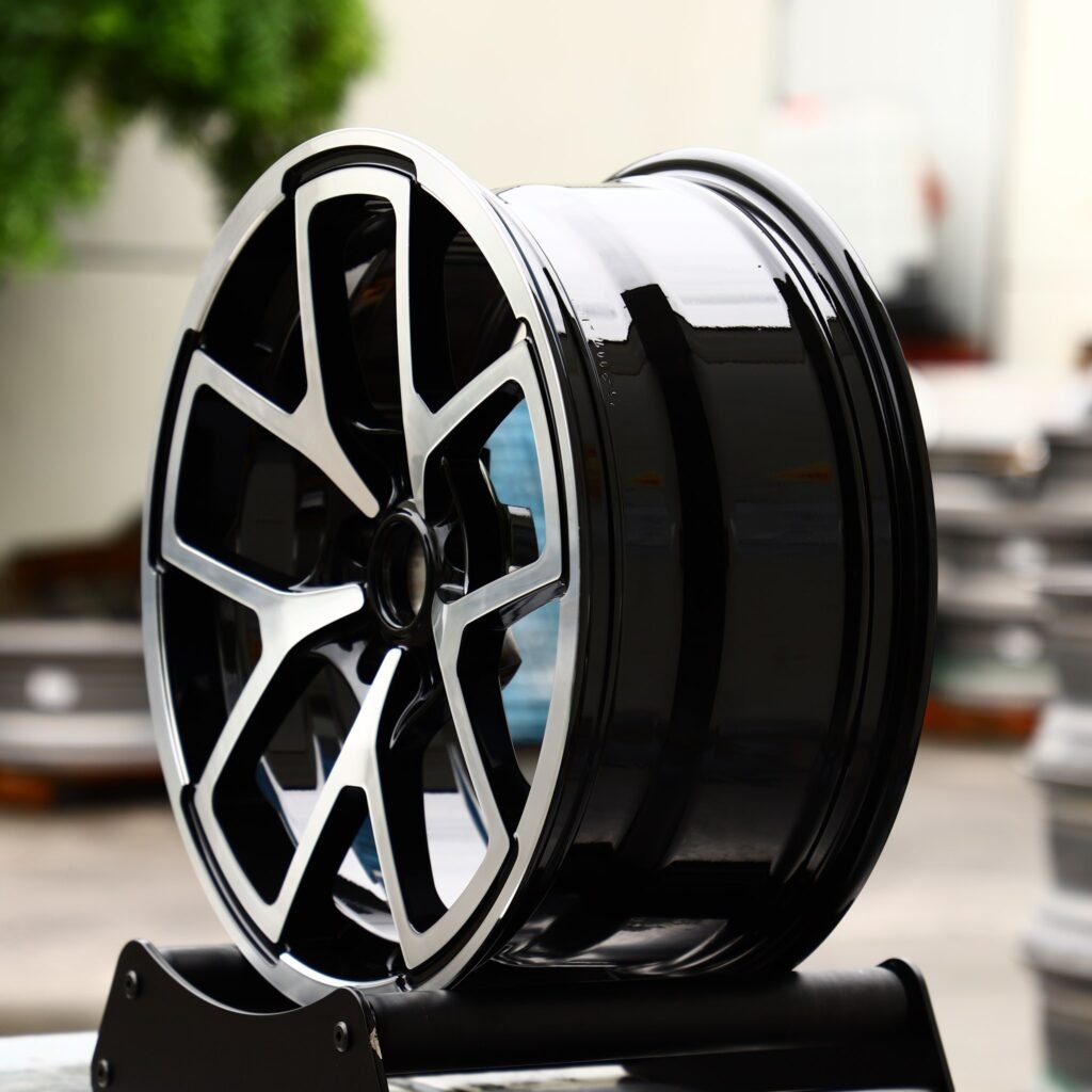 5x130 wheels – Custom Finish Petal Machined Face, side view