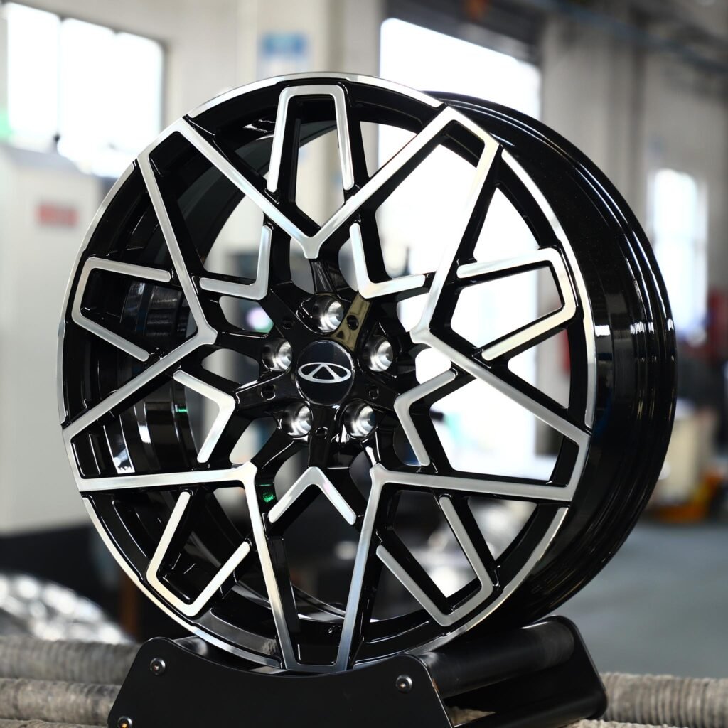 Volkswagen Passat wheels – Custom Finish Petal Machined Face, angled view