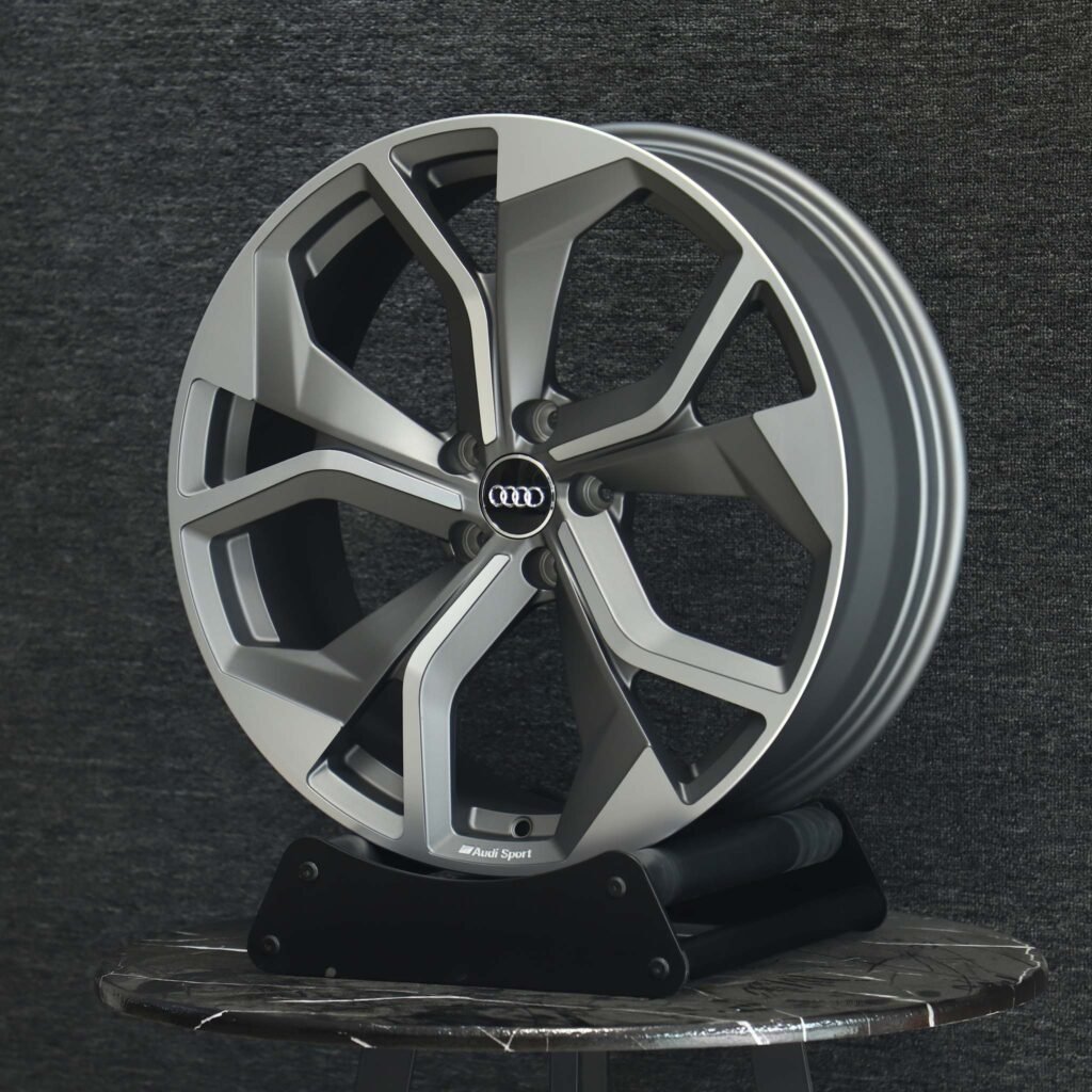 Audi RS3 8Y wheels – Custom Finish Split Directional Milled Machined Face, lip and barrel detail