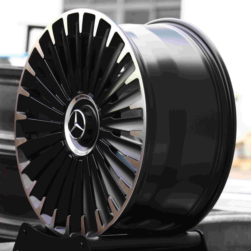 Custom Finish Turbine Directional Milled Machined Face Forged Wheels - Mercedes-Benz E-Class / Mercedes-Benz S-Class Fitment (5-Lug) view 3