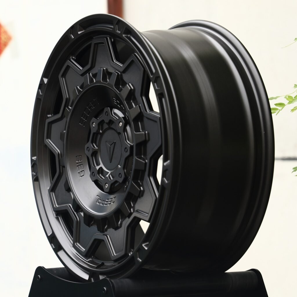 6x139.7 wheels – Matte Gunmetal Gear Full-Face (Deepal OEM-Style), side view