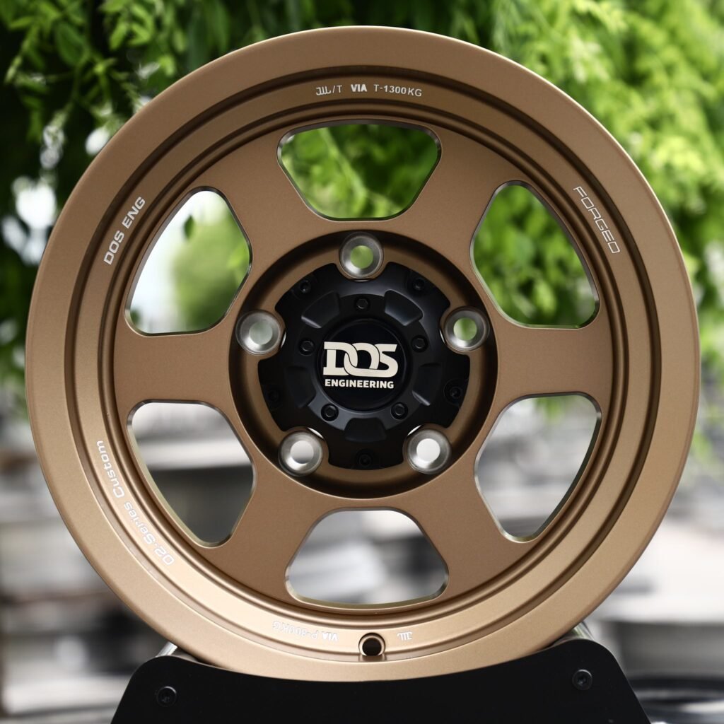 Jeep Wrangler wheels – Matte Bronze 6-Spoke (DOS Engineering-Style), front view