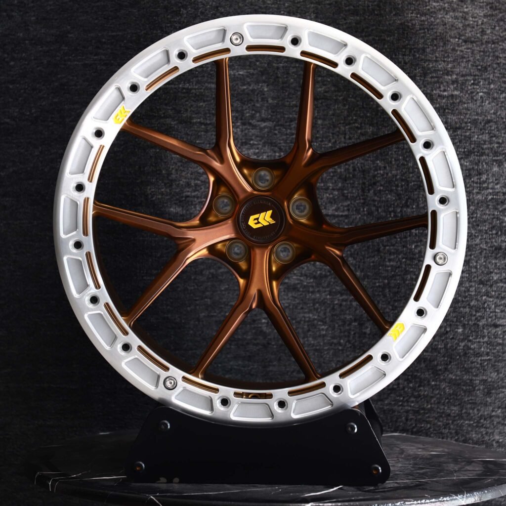 Ford Mustang wheels – ECC Custom Finish 5 Y-Spoke Beadlock, front view