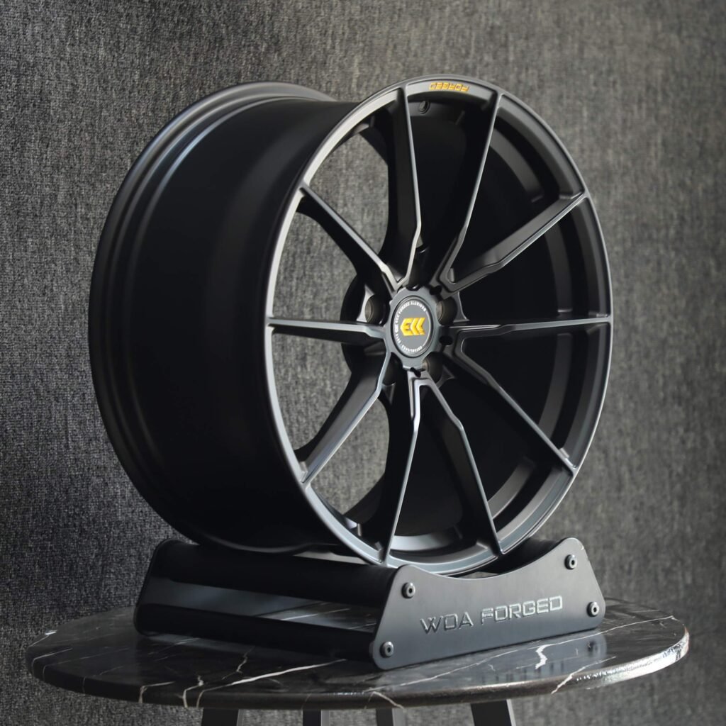 5x120 wheels – ECC Gloss Black 5 V-Spoke, side view