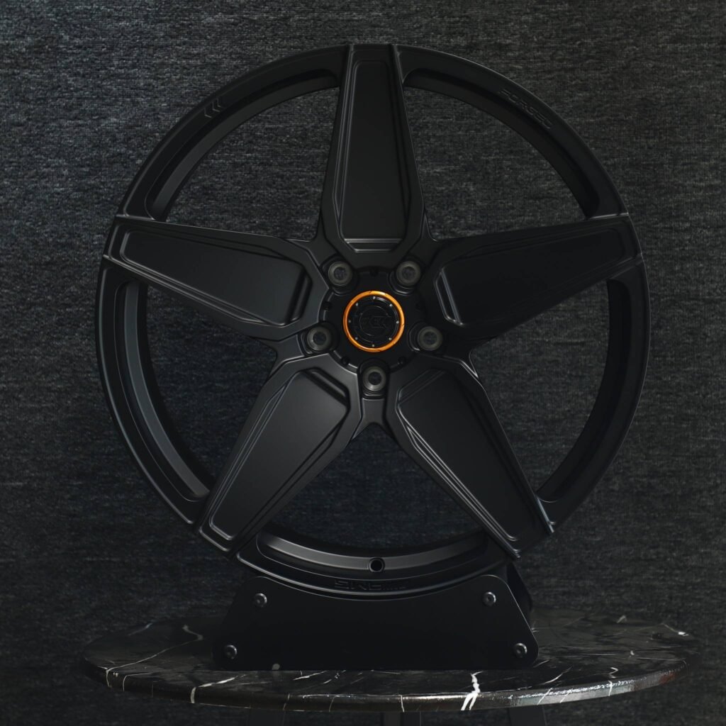Porsche 911 wheels – ECC Matte Silver Custom, front view