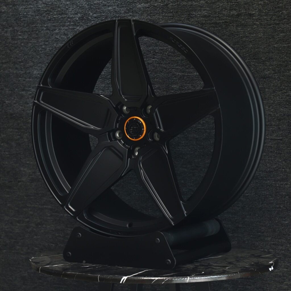 5x130 wheels – ECC Matte Silver Custom, side view