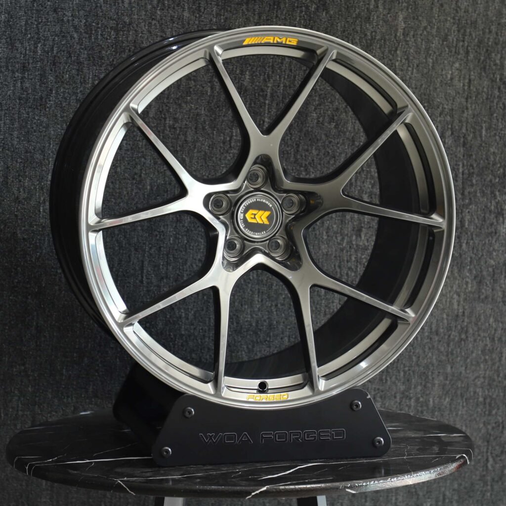 Mercedes-Benz S-Class wheels – ECC Metallic Gray 5 Y-Spoke, angled view