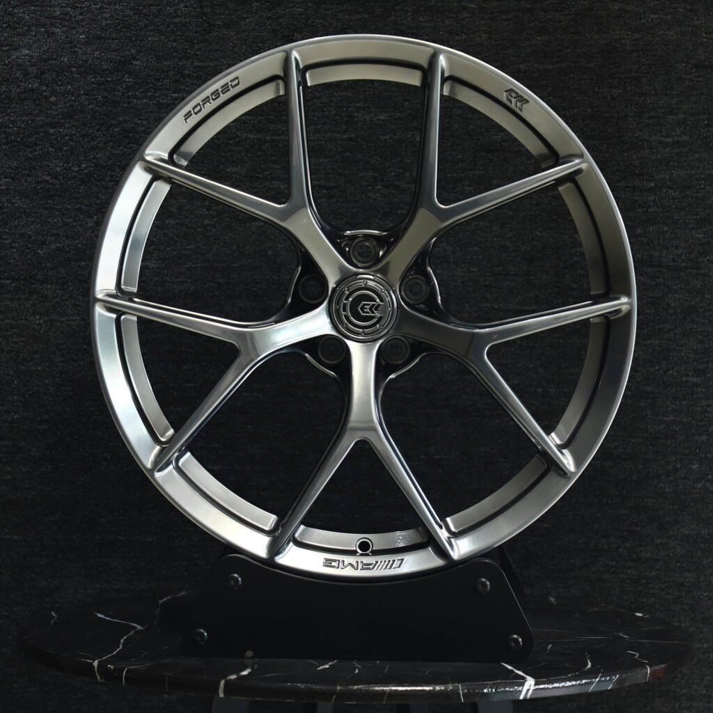 Porsche 911 wheels – ECC Metallic Gray 5 Y-Spoke, front view