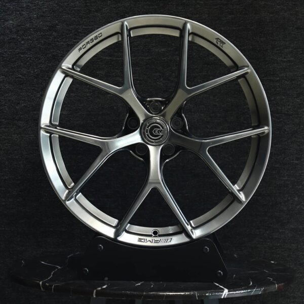 Porsche 911 wheels – ECC Metallic Gray 5 Y-Spoke, front view