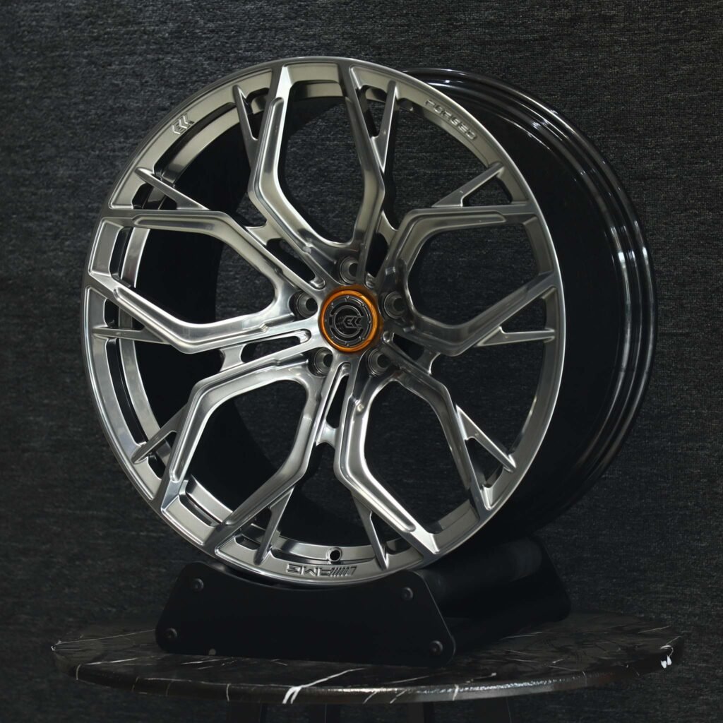 5x114.3 wheels – ECC Metallic Gray Petal (Vossen HF-2-Style), side view