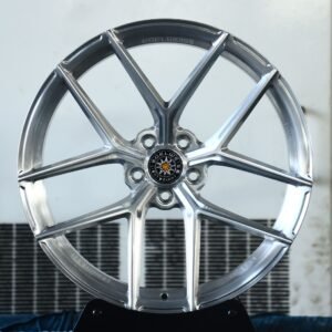 Edelweiss-Style Brushed Silver 5 Split-Spoke Forged Wheels – BMW M2 G87 / M3 G80 Fitment (5-Lug)