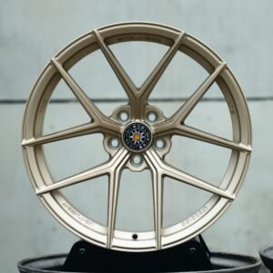 Edelweiss-Style Champagne 5 Split-Spoke Forged Wheels – BMW M2 G87 / M3 G80 Fitment (5-Lug)