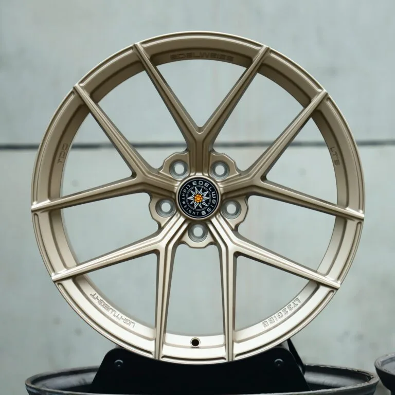 BMW M2 G87 wheels – LT3 Matte Gold 5 Y-Spoke (Edelweiss-Style), front view