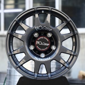 EvoCorse-Style Matte Black Multi-Spoke Off-Road Forged Wheels – Jeep Wrangler / Land Cruiser Fitment (5-Lug)