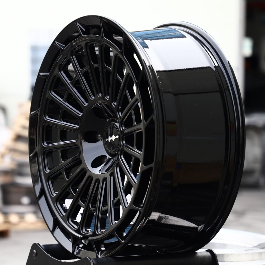 6x139.7 wheels – Gloss Black Multi-Spoke Bolt-Ring (Fang Cheng Bao OEM-Style), side view