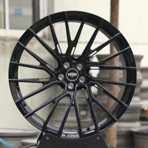 Ferrari 488 / Audi R8 Forged Wheels – Gloss Black Directional Multi-Spoke (5-Lug)