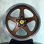 Ferrari OEM-Style Bronze 5-Spoke 2-Piece Polished Lip Forged Wheels – Ferrari 488 / F8 Fitment (5-Lug)