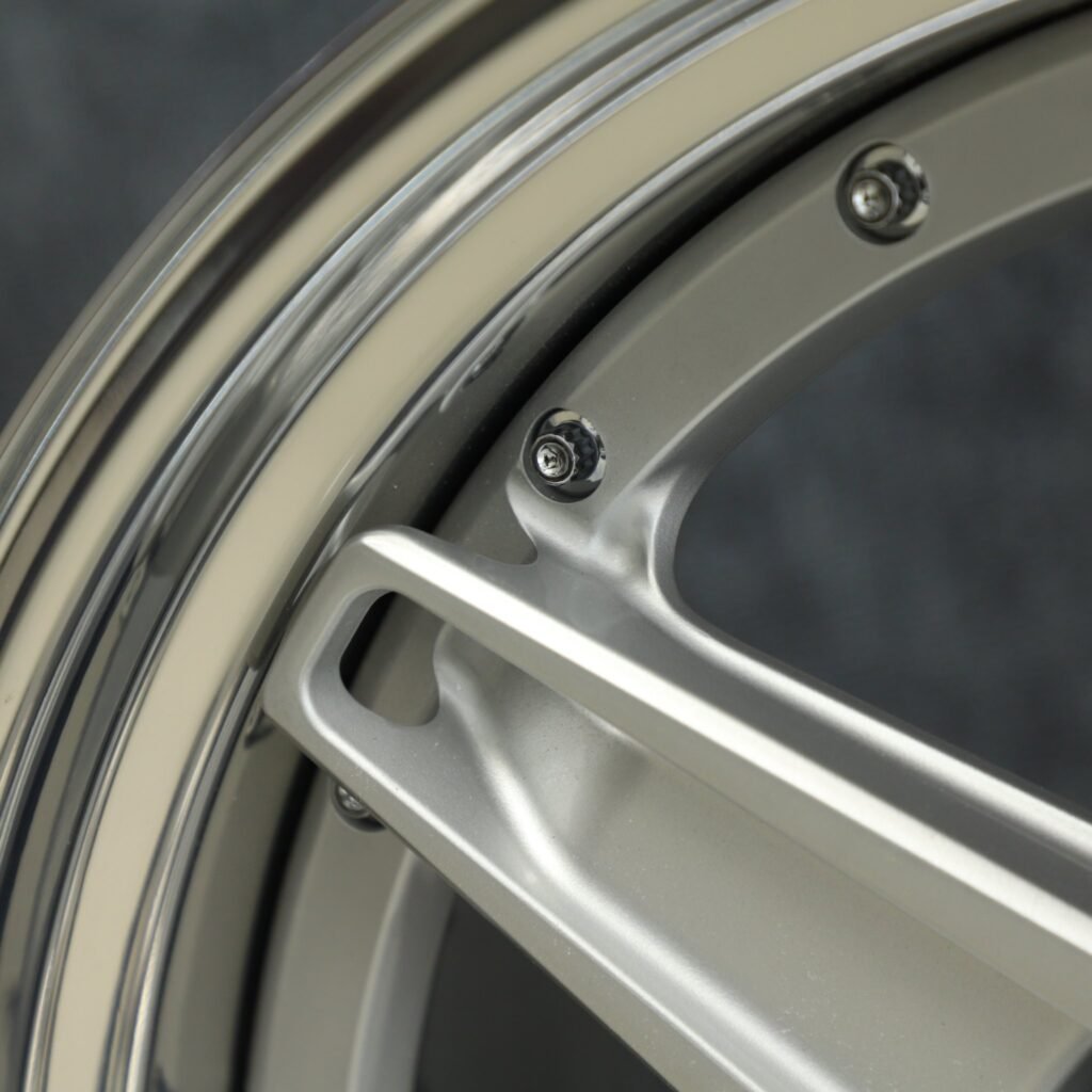 Ferrari 488 wheels – Custom Finish 2-Piece 5-Star Spoke, lip and barrel detail