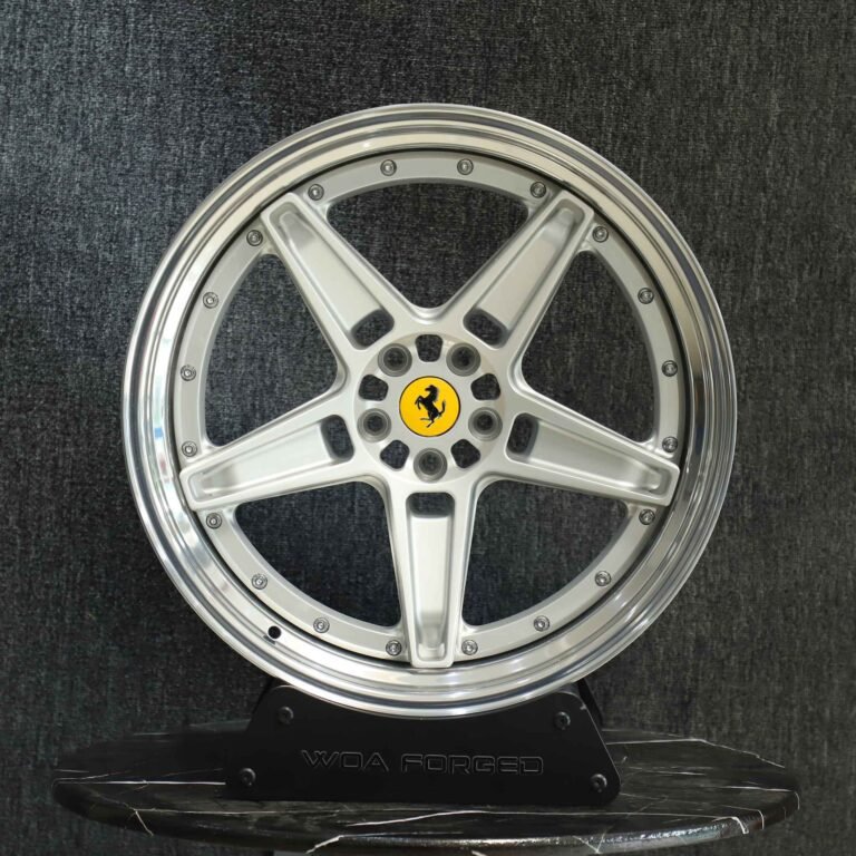 Ferrari 488 wheels – Custom Finish 2-Piece 5-Star Spoke, front view
