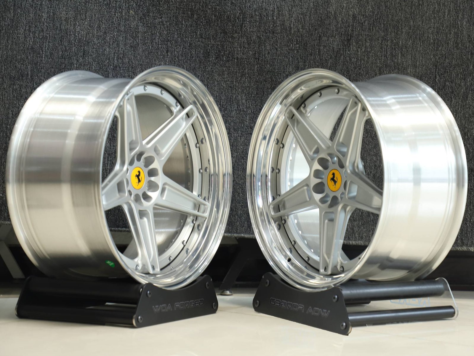 Ferrari 488 wheels – Custom Finish 2-Piece, front view
