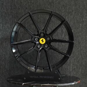 Ferrari Style Matte Silver 5 Y-Spoke Forged Wheels – Ferrari 488 / Ferrari F8 Fitment (5-Lug)