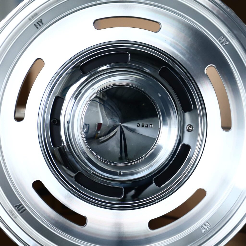 Toyota Tacoma wheels – Polished Slotted Dish Deep Lip, lip and barrel detail
