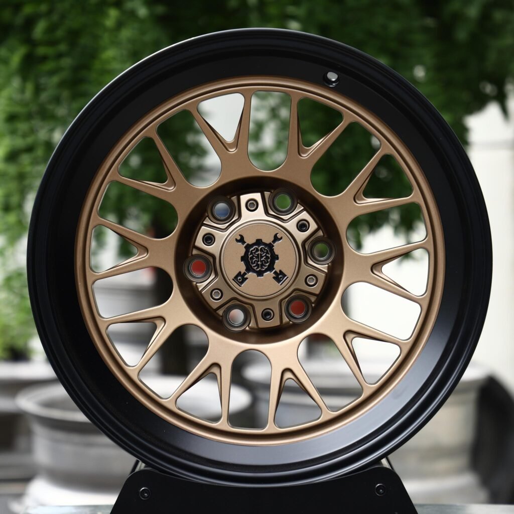 Ford F-150 wheels – Matte Bronze Mesh Black Lip, front view