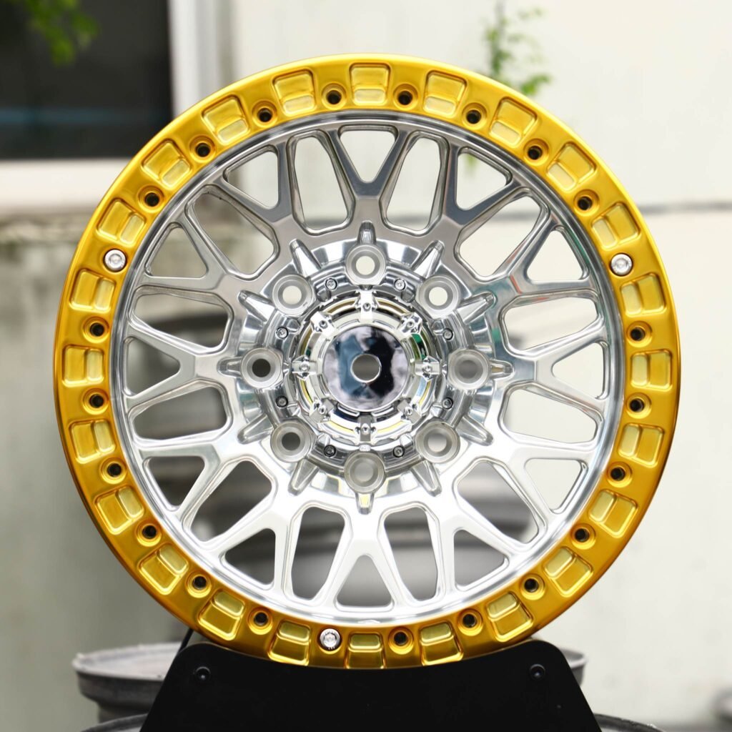 Полированные кованые бедлок-диски для Ford F-250 Super Duty и Chevrolet Silverado HD, многоспицевые, с фрезеровкой — ANK-79200