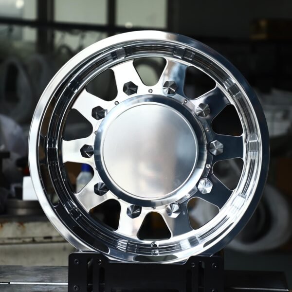 Ford F-350 Super Duty / Silverado HD Off-Road Forged Wheels – Mirror Polished Dually (8-Lug) H-Type forged wheel